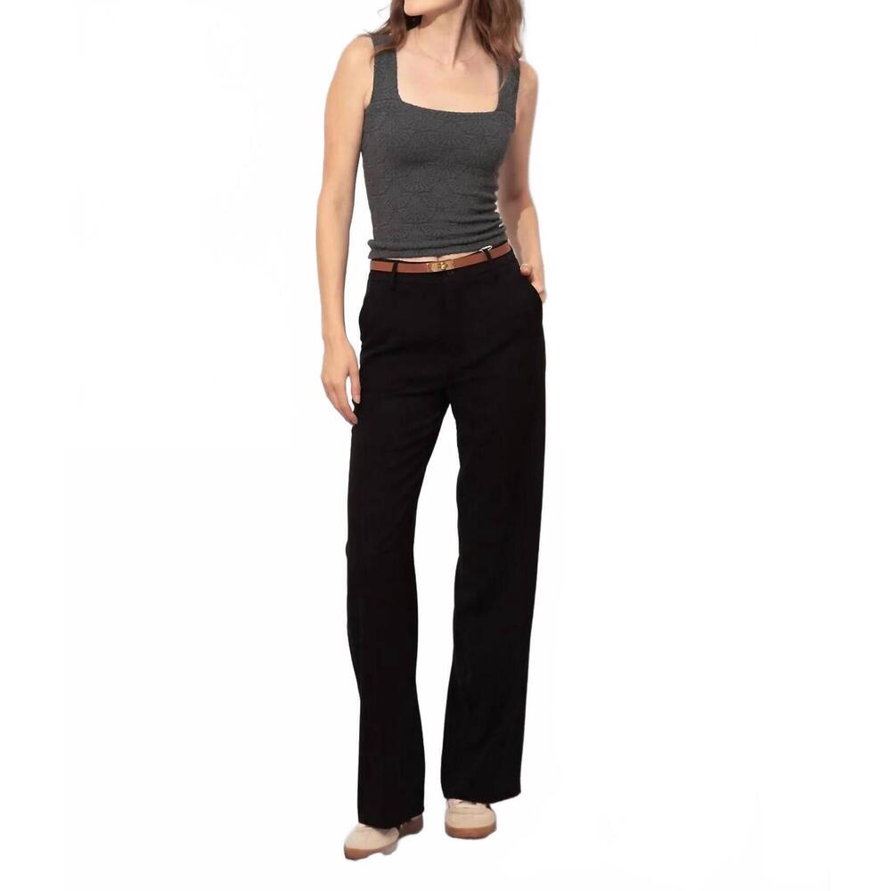 NEW ATTENTIF lucy high rise wide leg trouser in navy